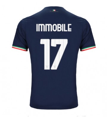Lazio Ciro Immobile #17 Koszulka Wyjazdowych 2023-24 Krótki Rękaw